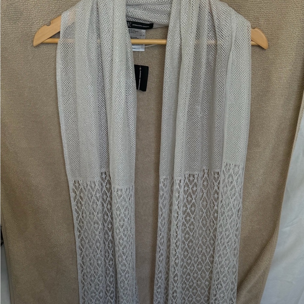 INC International Concepts Silver Mesh Scarf